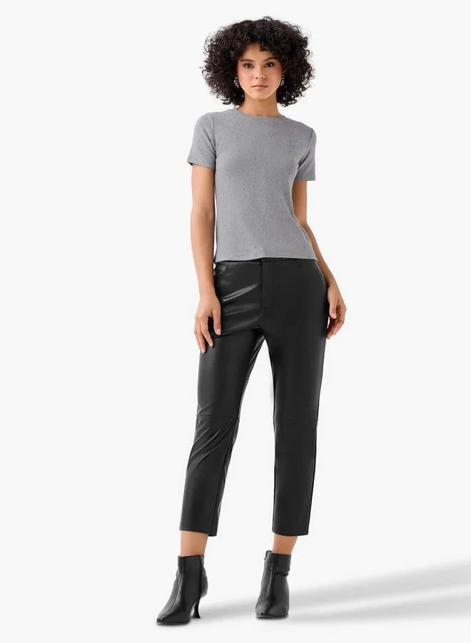 تواكستريمز تيشيرت  بقصة عادية مزين بتطريزات